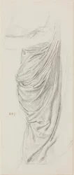 Étude de draperie pour Thésée et Ariane